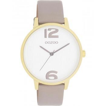 OOZOO Timepieces - C11236, Gold case with Beige Leather Strap 