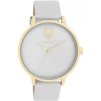 OOZOO Timepieces - C11240, Gold case with Grey Leather Strap 