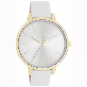 OOZOO Timepieces - C11290, Gold case with Grey Leather Strap 