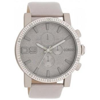 OOZOO Timepieces - C11311, Grey case with Grey Leather Strap 