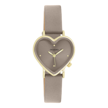 OOZOO Timepieces - C11451, Gold case with Grey Leather Strap 