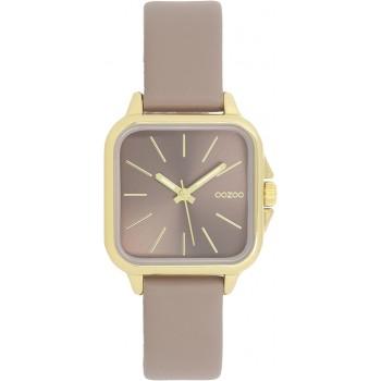 OOZOO Timepieces - C11612, Gold case with Grey Leather Strap 