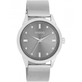 OOZOO Timepieces Crystals - C11281, Silver case with Stainless Steel Bracelet