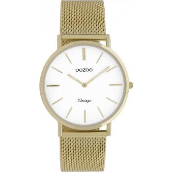 OOZOO Vintage  - C9910, Gold case with Stainless Steel Bracelet