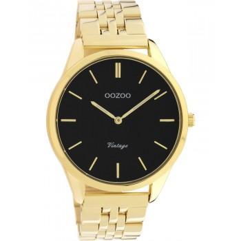 OOZOO Vintage - C9987,  Gold case with Stainless Steel Bracelet