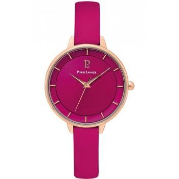 PIERRE LANNIER Asteroide - 001H955,  Rose Gold case with Fuchsia Leather strap