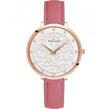 PIERRE LANNIER Eolia Crystals  - 041K605  Rose Gold case with Pink Leather strap