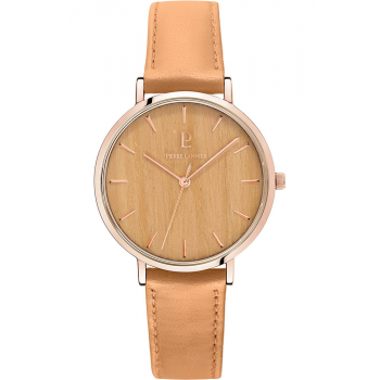 PIERRE LANNIER Nature - 018P994,  Rose Gold case with Beige Leather strap
