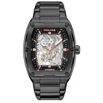 POLICE Skeletor Automatic  - PEWJL0072201,  Black case with Stainless Steel Bracelet