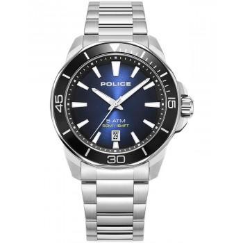 POLICE Thornton - PEWJH0021402,  Silver case with Stainless Steel Bracelet