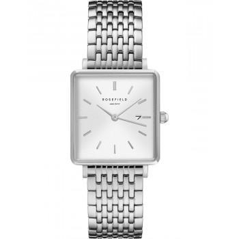ROSEFIELD The Boxy - QWSS-Q08  Silver case with Stainless Steel Bracelet