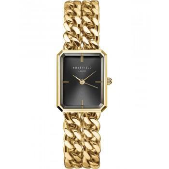 ROSEFIELD The Octagon XS Studio Double Chain - SBGSG-O77  Gold case with Stainless Steel Bracelet
