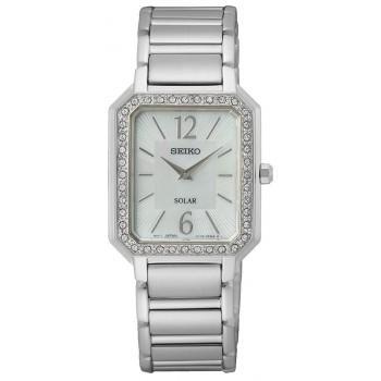 SEIKO Caprice Solar  Ladies - SUP465P1  Silver case  with Stainless Steel Bracelet