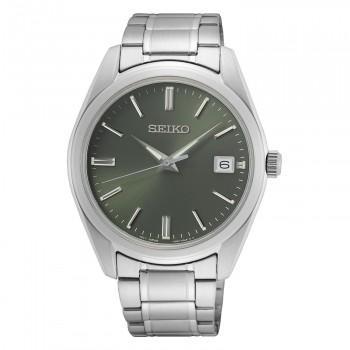 SEIKO Essential Time Mens - SUR527P1, Silver case  with Stainless Steel Bracelet
