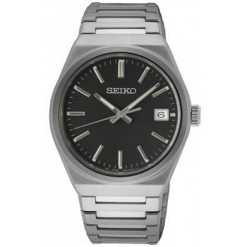 SEIKO Essential Time Mens - SUR557P1, Silver case  with Stainless Steel Bracelet
