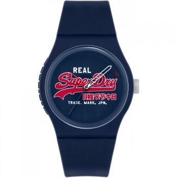 SUPERDRY Urban Original  - SYG280UR,  Blue case with Blue Rubber Strap