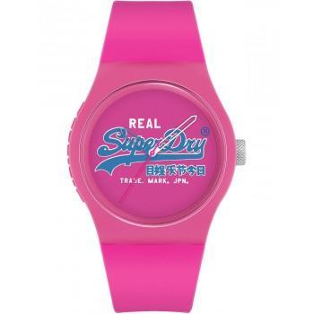 SUPERDRY Urban Original  - SYL280PU,  Fuchsia case with Fuchsia Rubber Strap