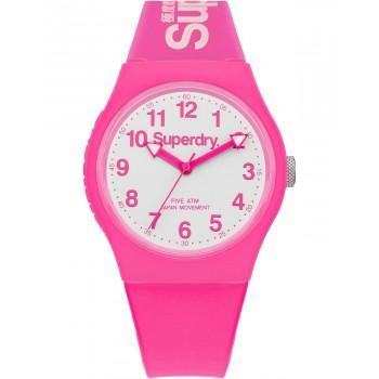 SUPERDRY Urban - SYG164PW,  Fuchsia case with Fuchsia Rubber Strap