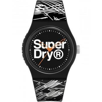 SUPERDRY Urban - SYG292WB,  Black case with Black Rubber Strap