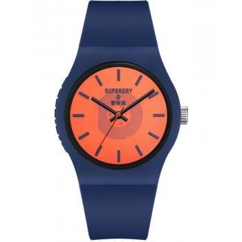 SUPERDRY Urban - SYG347UO,  Blue case with Blue Rubber Strap