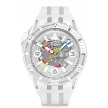 SWATCH Aurelia Aurita - SSCU09K100, White case with White Rubber Strap