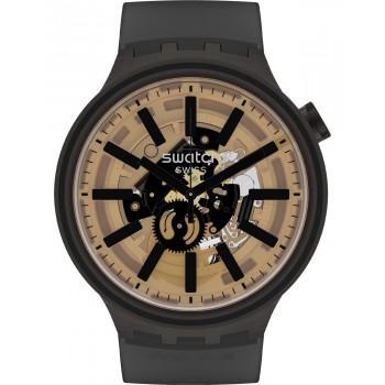 SWATCH Big Bold Dark Taste - SO27B115, Anthracite case with Anthracite Rubber Strap