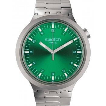 SWATCH Big Bold Irony Forest Face - SB07S101G, Silver case with Stainless Steel Bracelet 