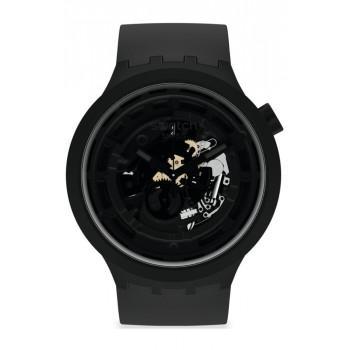 SWATCH Big Bold NEXT - SB03B100, Black case with Black Rubber Strap
