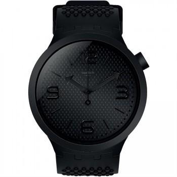 SWATCH Big Bold - SO27B100,  Black case with Black Rubber Strap