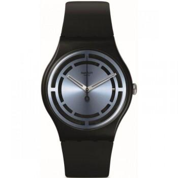 SWATCH Circled - SO32B118,  Black case with Black Rubber Strap