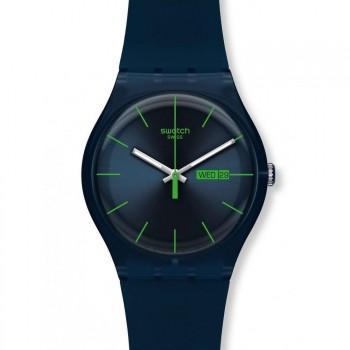 SWATCH Blue Rebel - SO29N704,  Blue case with Blue Rubber Strap