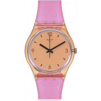 SWATCH Coral Dreams - SO28O401  Orange case with Pink Rubber Strap