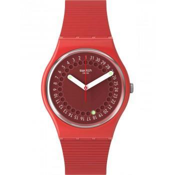 SWATCH Cycles In The Sun - SO28R400,  Red case with Red Rubber Strap