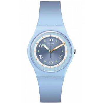 SWATCH Frozen Waterfall - SO31L100,  Light Blue case with Light Blue Rubber Strap