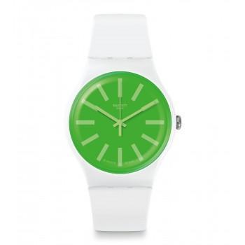 SWATCH Grassneon - SUOW166  White case with White Rubber Strap