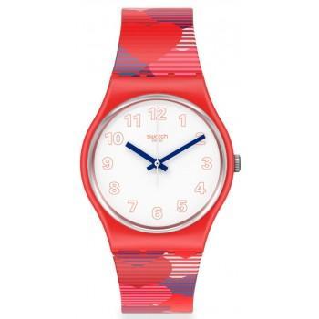 SWATCH Heart Lots - GR182  Red case with  Red Rubber Strap