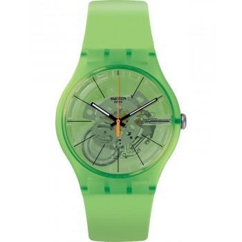 SWATCH Kiwi Vibes - SUOG118,  Green case with Green Rubber Strap