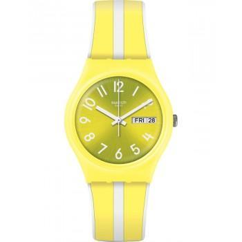 SWATCH Lemoncello - GJ702,  Yellow case with Yellow Rubber Strap