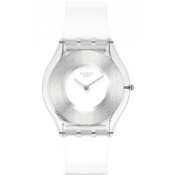 SWATCH Magi White - SS08K108, Transparent case with White Rubber Strap