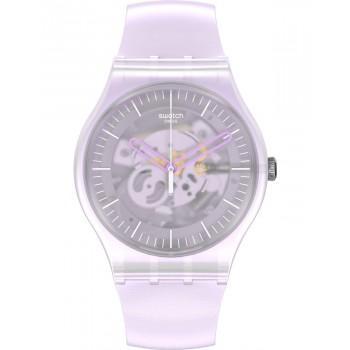 SWATCH New Gent Pink Mist  - SUOK155 Pink case with Pink Rubber Strap