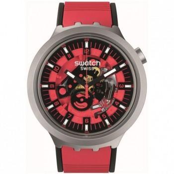 SWATCH Big Bold Red Juicy - SB07S110, Grey case with Red Rubber Strap