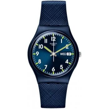 SWATCH Sir Blue - SO28N702,  Blue case with Blue Rubber Strap