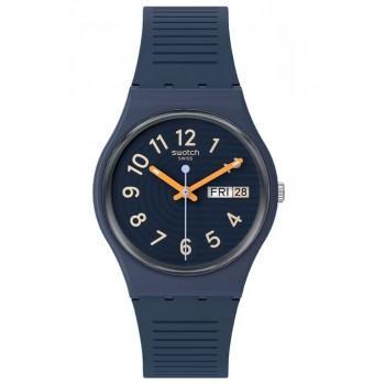 SWATCH Trendy Lines At Night - SO28I700,  Blue case with Blue Rubber Strap