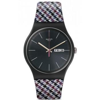 SWATCH Warmth - SUOB725, Black Case with Multicolor Rubber Strap