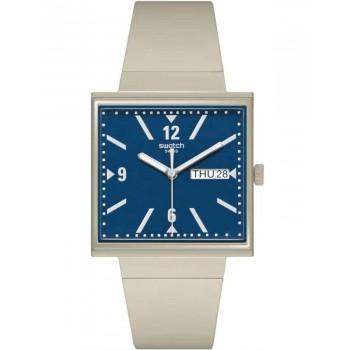 SWATCH What If...Beige? - SO34T700,  Beige case with Beige Rubber Strap