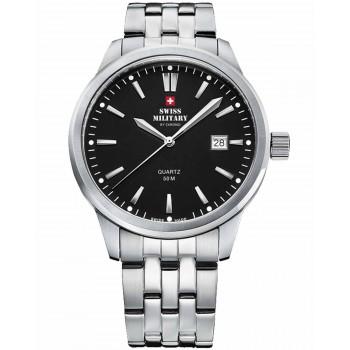 SWISS MILITARY by CHRONO Mens - SMP36009.01  Silver case with Stainless Steel Bracelet