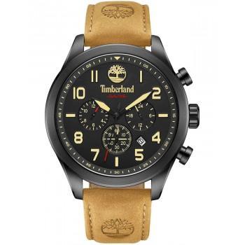 TIMBERLAND ASHMONT - TDWGF0009701,  Black case with Brown Leather Strap