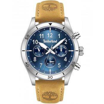 TIMBERLAND ASHMONT - TDWGF0054701,  Silver case with Brown Leather Strap