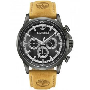 TIMBERLAND BERNARDSTON - TDWGF0054603,  Black case with Brown Leather Strap