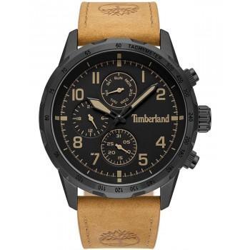TIMBERLAND CAMPTON - TDWGF0055403,  Black case with Brown Leather Strap